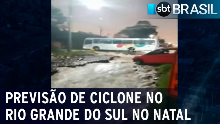 Previsão de tempestades no Natal assusta moradores do RS | SBT Brasil (23/12/23)