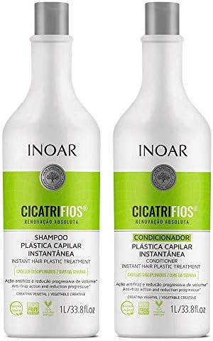 Kit CicatriFios Plástica Capilar Shampoo e condicionador 2x1L, Inoar
