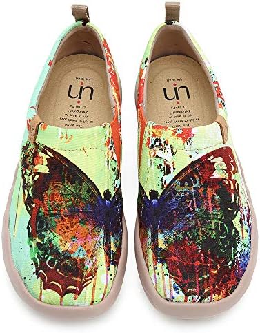Tênis de caminhada feminino com estampa de borboleta e tela pintada da UIN