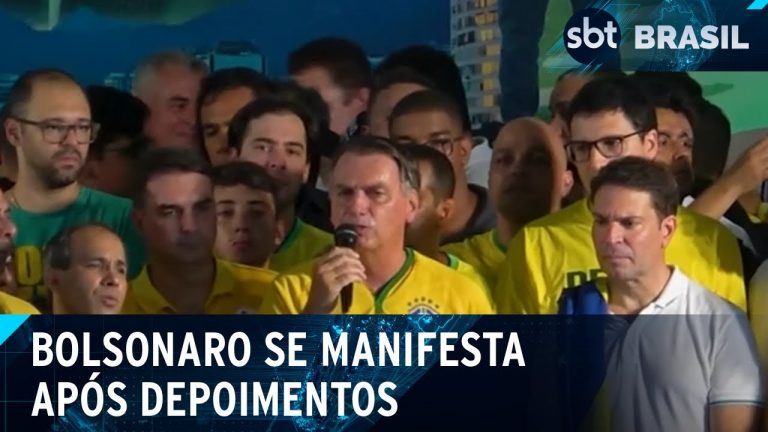 Bolsonaro se manifesta após depoimentos sobre possível golpe | SBT Brasil (16/03/24)