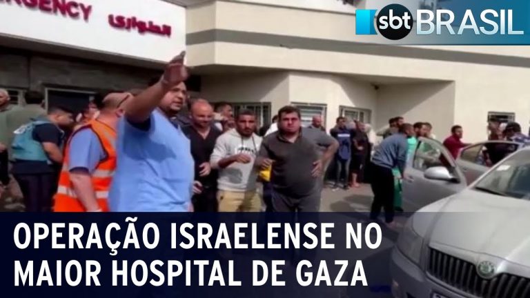 Forças de defesa israelenses encontram armas no maior hospital de Gaza | SBT Brasil (15/11/23)
