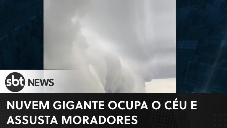Nuvem gigante ocupa todo o céu e assusta moradores de Pitanga, no Paraná | #SBTNewsnaTV (28/02/23)