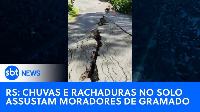 RS: Rachaduras no solo fazem moradores de Gramado deixarem suas casas | #SBTNewsnaTV (23/11/23)