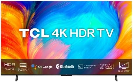 Smart TV LED 55′ 4K UHD TCL 55P635 – Google TV, Wifi, PRETO