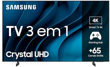 Samsung Smart TV Crystal 70″ 4K UHD CU8000 – Painel Dynamic Crystal Color, Samsung Gaming Hub, Design AirSlim, Tela sem limites, Alexa built in
