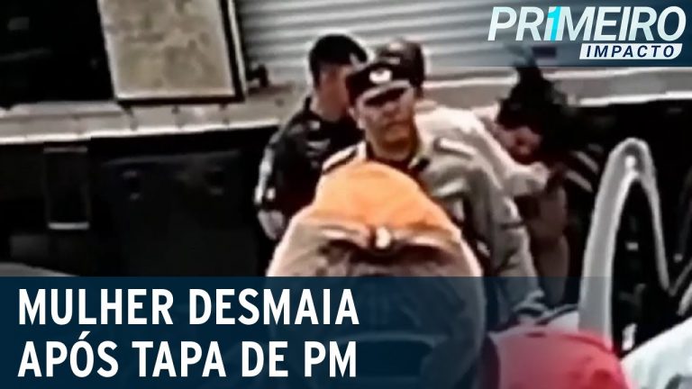 Mulher desmaia após ser agredida por PM em Anápolis (GO) | Primeiro Impacto (21/09/22)