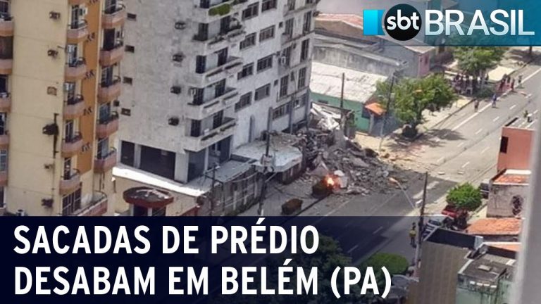 Sacadas de prédio de 13 andares desaba em Belém (PA) | SBT Brasil (13/05/23)