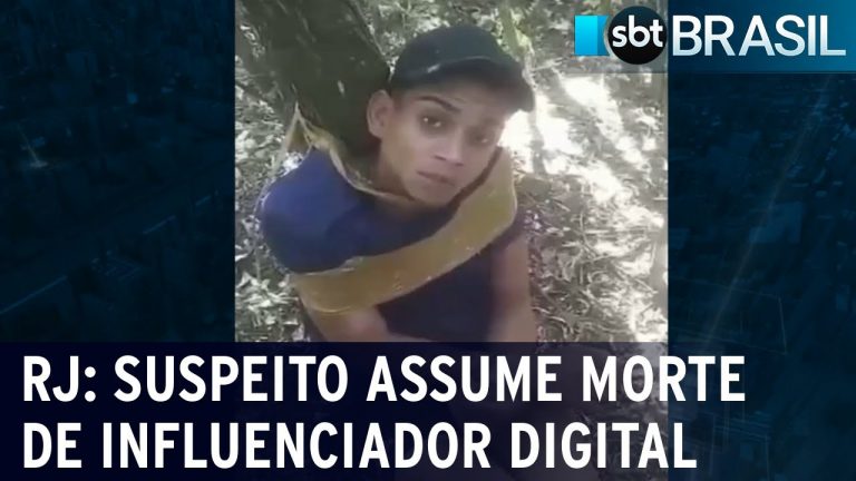 Em vídeo, homem assume assassinato de influenciador digital no Rio  | SBT Brasil (18/03/23)