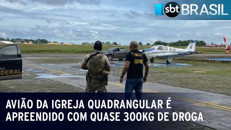 Avião da igreja Quadrangular é apreendido com quase 300kg de droga | SBT Brasil (29/05/23)