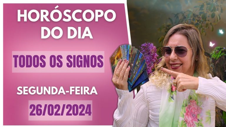 HORÓSCOPO DE HOJE // FEVEREIRO – DIA 26/02/2024, SEGUNDA-FEIRA- Todos os Signos! Por Zuri! #cartas
