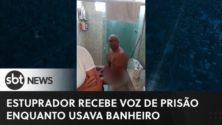 Estuprador recebe voz de prisão enquanto usava banheiro | #SBTNewsnaTV (28/03/23)