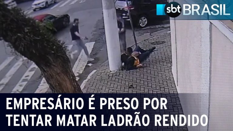 Empresário é preso por tentar matar ladrão já rendido em São Paulo | SBT Brasil (27/08/22)