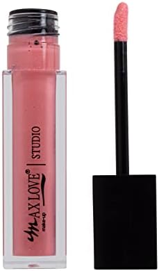 Max Love Gloss Labial Lip Volumoso Cor 12 – Nude Com Glitter – Aumento Dos Lábios