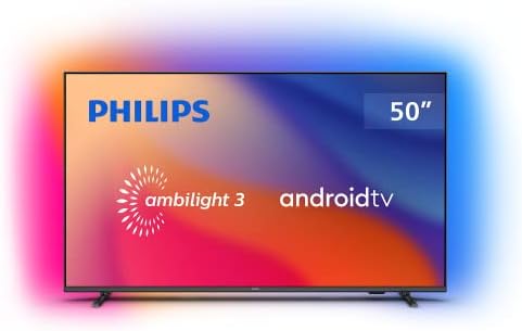 PHILIPS Smart TV 50″ 4K Android Ambilight 50PUG7907/78, Google Assistant, Comando de Voz, Dolby Vision/Atmos, VRR/ALLM, Bluetooth 5.0, 4 HDMI