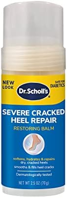Dr. Scholl’s Bálsamo reparador de calcanhar rachado 70 g, com 25% de ureia para pés secos rachados, cura e hidrata para pés saudáveis