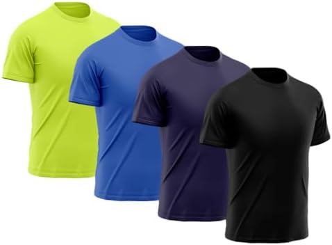Kit 4 Camisetas Masculina Manga Curta Dry Fit Proteção Solar UV Fitness Academia Treino