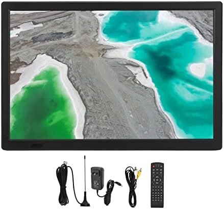 ZPSHYD TV digital de 16 polegadas, ATSC de alta sensibilidade portátil com antena de controle remoto cabo AV adaptador de alimentação para viagens de acampamento