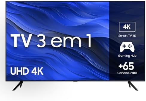 Samsung Smart TV 58″ UHD 4K 58CU7700, Processador Crystal 4K, Gaming Hub, Visual Livre de Cabos, Tela sem limites, Alexa built in, Controle Único