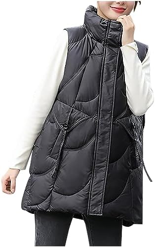 BFAFEN Colete feminino acolchoado para mulheres, jaqueta acolchoada para mulheres, jaqueta acolchoada feminina plus size, casacos de inverno