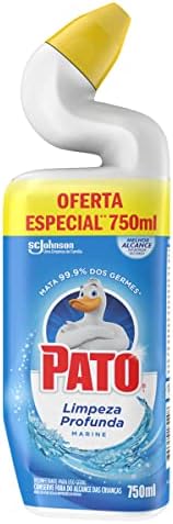 Pato Limpador Sanitário, Marine, Limpeza Pesada, Banheiro e Vaso Sanitário, Pacote Promocional, 750ml