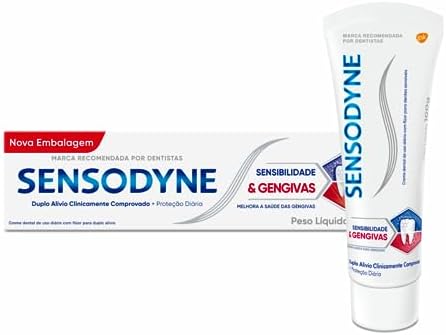 Sensodyne Creme Dental Sensibilidade e Gengivas, Alívio para Sensibilidade nos Dentes e Melhora na Saúde das Gengivas, 100g