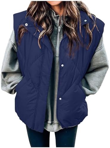 BFAFEN Colete feminino acolchoado jaqueta feminina embalável jaqueta bufante para mulheres jaqueta acolchoada feminina casacos de inverno