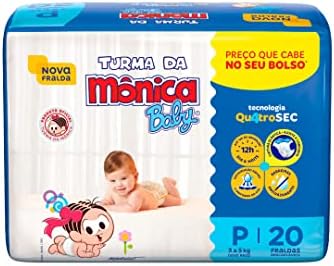 Fralda Turma da Mônica Baby Jumbinho P 20 Unidades