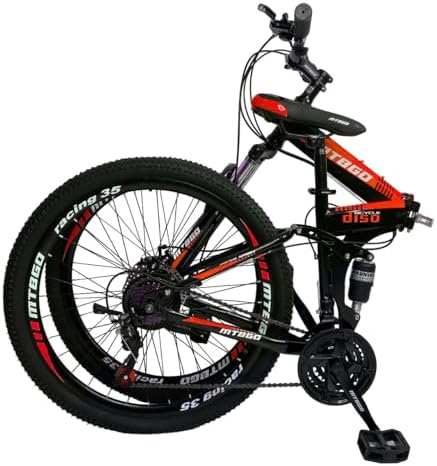 bicicleta dobravel mountain bike aro 26 suspensão duplo freio a disco 21 marchas