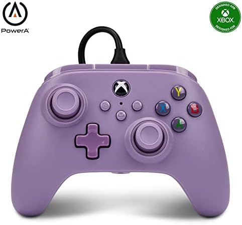 PowerA Nano Enhanced Wired Controller for Xbox Series X|S – Lilac, portable, compact, gamepad, video game, gaming controller, works with Xbox One and Windows 10/11