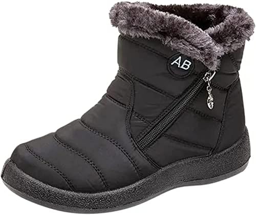 JMSUN Botas Femininas De Neve Inverno Impermeável, grossas e quentes, pelúcia quente calçados casuais sapatos impermeáveis ​​ultraleves
