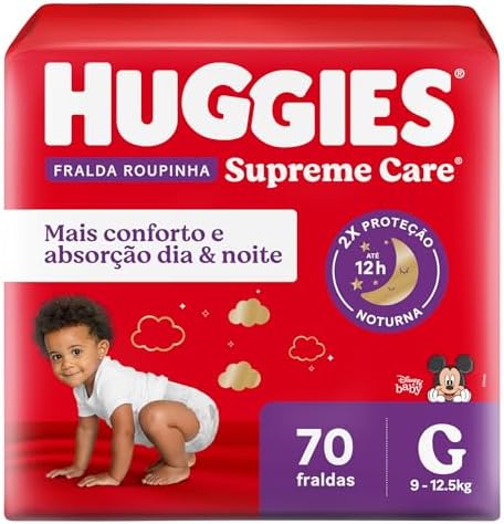 Fralda Huggies Supreme Care Roupinha G – 70 fraldas