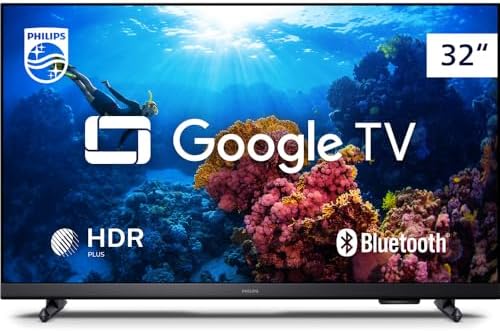 Smart TV Philips 32″ HD 32PHG6918/78, Google TV, Comando de Voz, HDR, 3 HDMI, Wifi 5G, Bluetooth