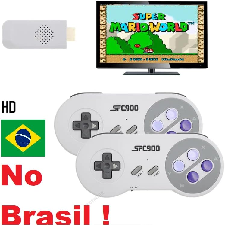 Video Game Stick Retrô Super N1ntend0 900 jogos Controles sem fio ESTOQUE NO BRASIL