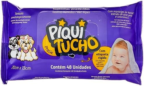 Piquitucho Pratic – Toalhas Umedecidas, 1 Unidade com 48 toalhas