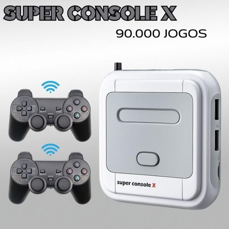 Super Console X 90.000 mil Jogos 2 Controles sem fio Console de jogos
