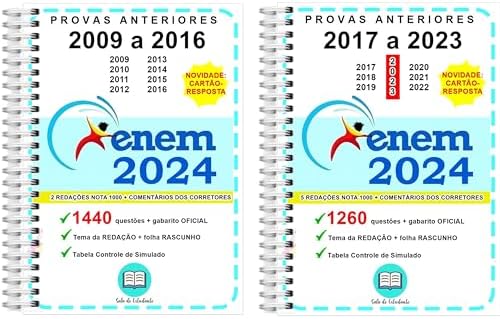 ENEM 2700 questões – Provas 2009 a 2023 + Gabarito Oficial