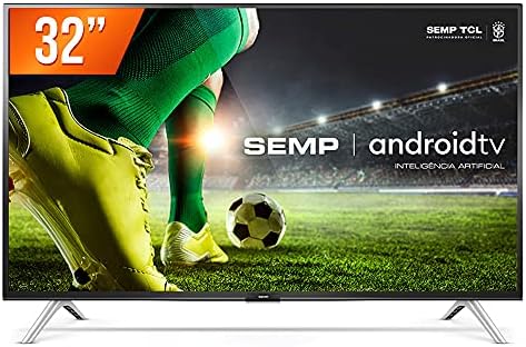 Smart TV LED 32″ HD Android SEMP 32S5300, Conversor Digital, Wi-Fi, Bluetooth, 1 USB, 2 HDMI, Comando de Voz e Google Assistant