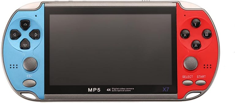 Console de videogame,Console de videogame X7 de 4,3 polegadas Jogres de videogame portáteis Double Rocker 8GB de memória integrada 1000 Games MP5 controlr de jogo Saída de TV