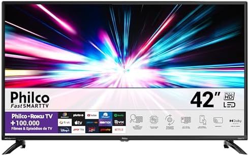 Smart TV 42” Philco PTV42G6FR2CPF Roku TV LED Dolby Áudio