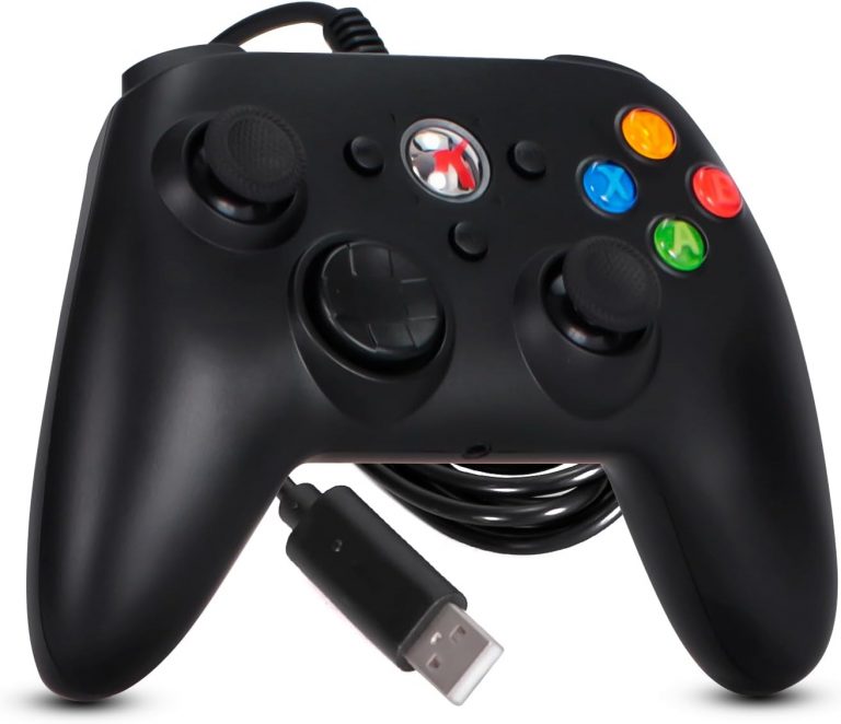 Controle Xbox 360 USB com Fio Joystick Video Game Analógico Vibratório Pc Computador Notebook Mac