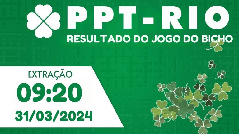 🍀 Resultado da PPT Rio 09:20 – Resultado do Jogo do Bicho De Hoje 31/03/2024