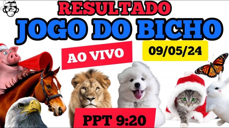 RESULTADO DO JOGO DO BICHO AO VIVO PPT 09/05/24