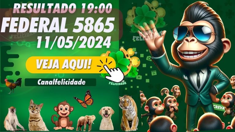 🔴 RESULTADOS AO VIVO –  LOTERIA FEDERAL DO BRASIL  extração 5865 – JOGO DO BICHO  – Live  11/05/2024