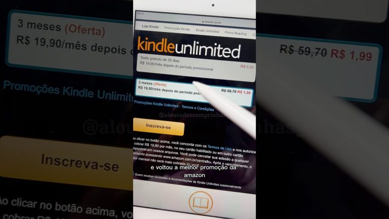 A melhor promoção da Amazon pra quem ama ler! Kindle Unlimited por R$ 1,99 nos primeiros 3 meses 😱
