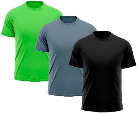 Kit 3 Camisetas Masculina Raglan Dry Fit Proteção Solar UV Básica Lisa Treino Academia Ciclismo 850