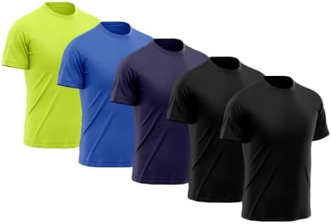 Kit 5 Camisetas Masculina Manga Curta Dry Fit Proteção Solar UV Fitness Academia Treino