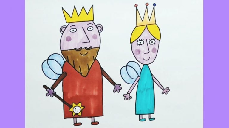 How to Draw Ben and Holly’s Little Kingdom | King & Queen Thistle
