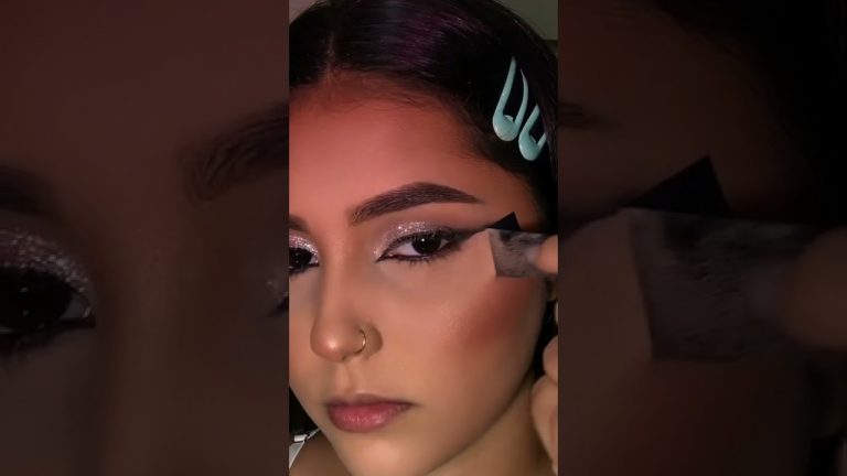 Maquiagem prata com glitter -tutorial