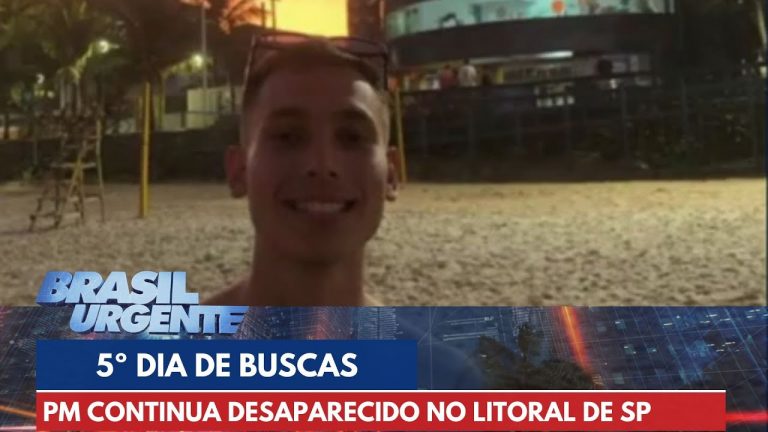 Policiais entram no 5º dia de buscas pelo soldado Luca Angerami | Brasil Urgente
