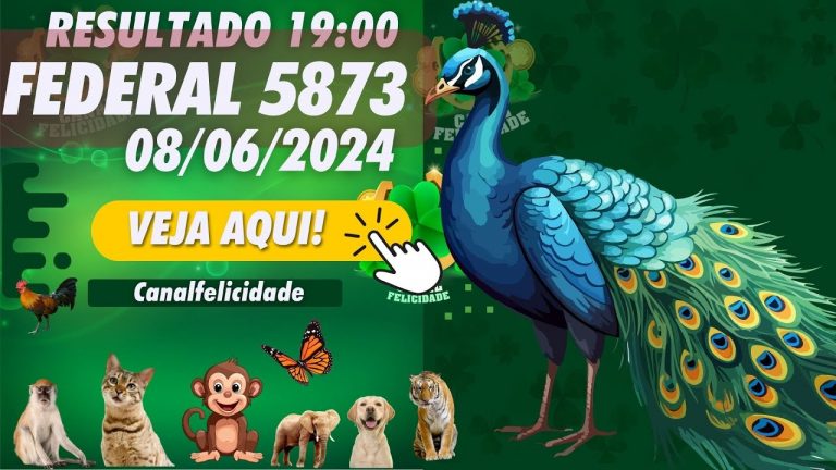 🔴 RESULTADOS AO VIVO –  LOTERIA FEDERAL DO BRASIL  extração 5873 – JOGO DO BICHO  – Live  08/06/2024